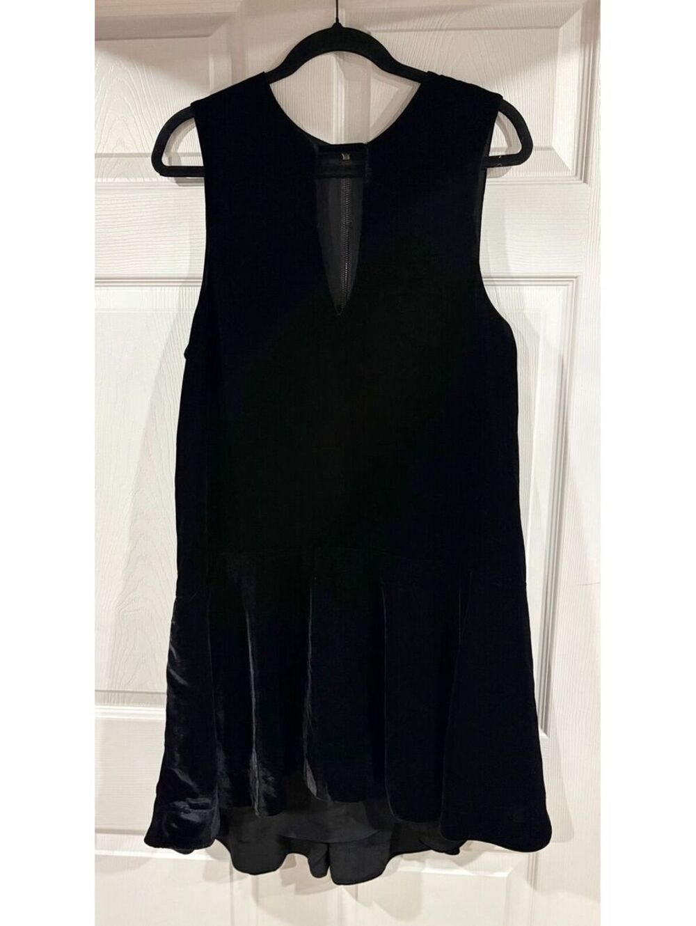 #160 Free People black velvet dress
